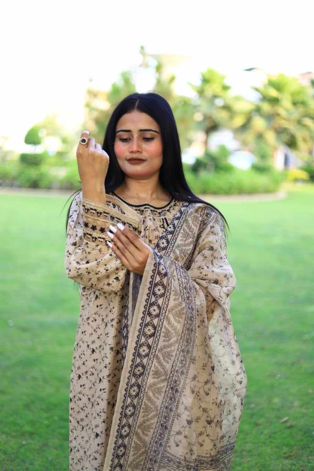 Stylish and Luxury Premium cotton lawn -3 Piece Suit (ZOK-0202)