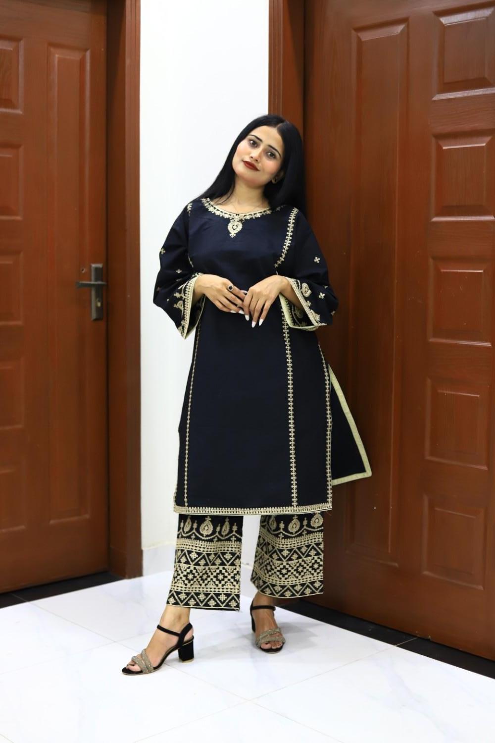 Stylish and Embroidered-3 Piece Suit (ZOK-01001)