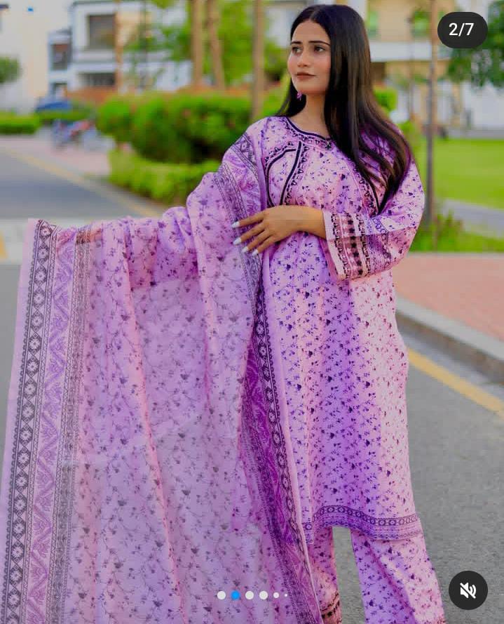 Stylish and Luxury Premium cotton lawn -3 Piece Suit (ZOK-0203)