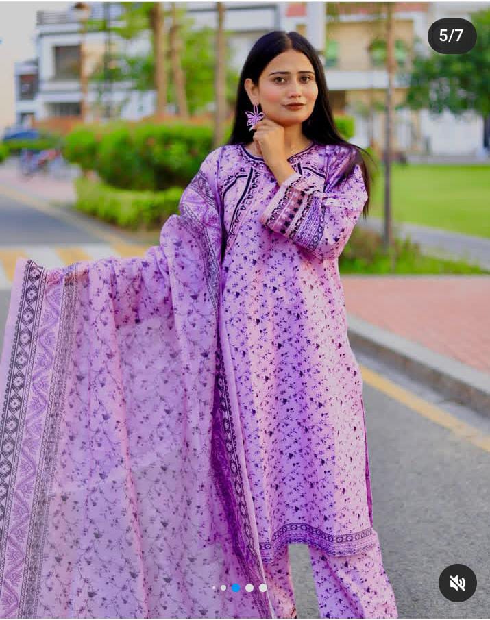 Stylish and Luxury Premium cotton lawn -3 Piece Suit (ZOK-0203)
