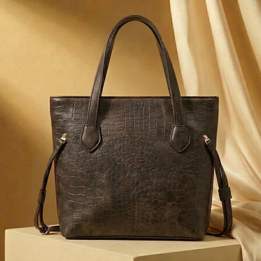 The Royal Croc-Embossed Shoulder Bag