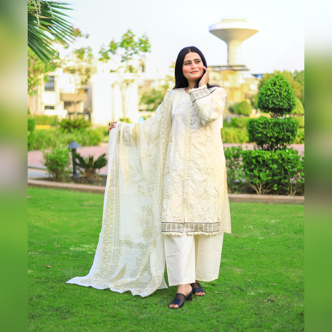 Stylish and Luxury Premium cotton lawn -3 Piece Suit (ZOK-0101)