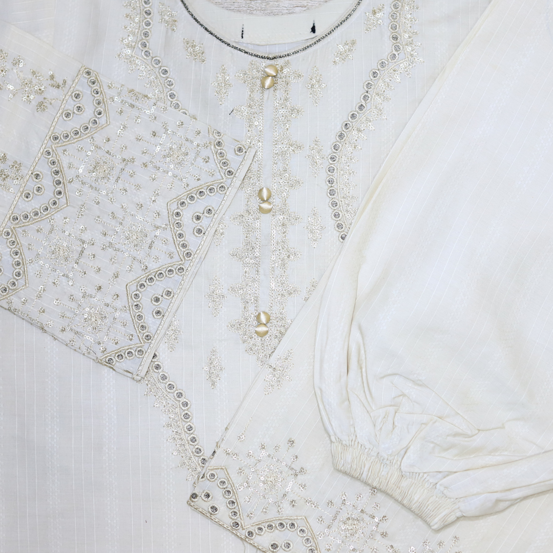 Ivory Elegance Embroidered 3-Piece Suit