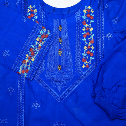 Royal Sapphire Embroidered Suit