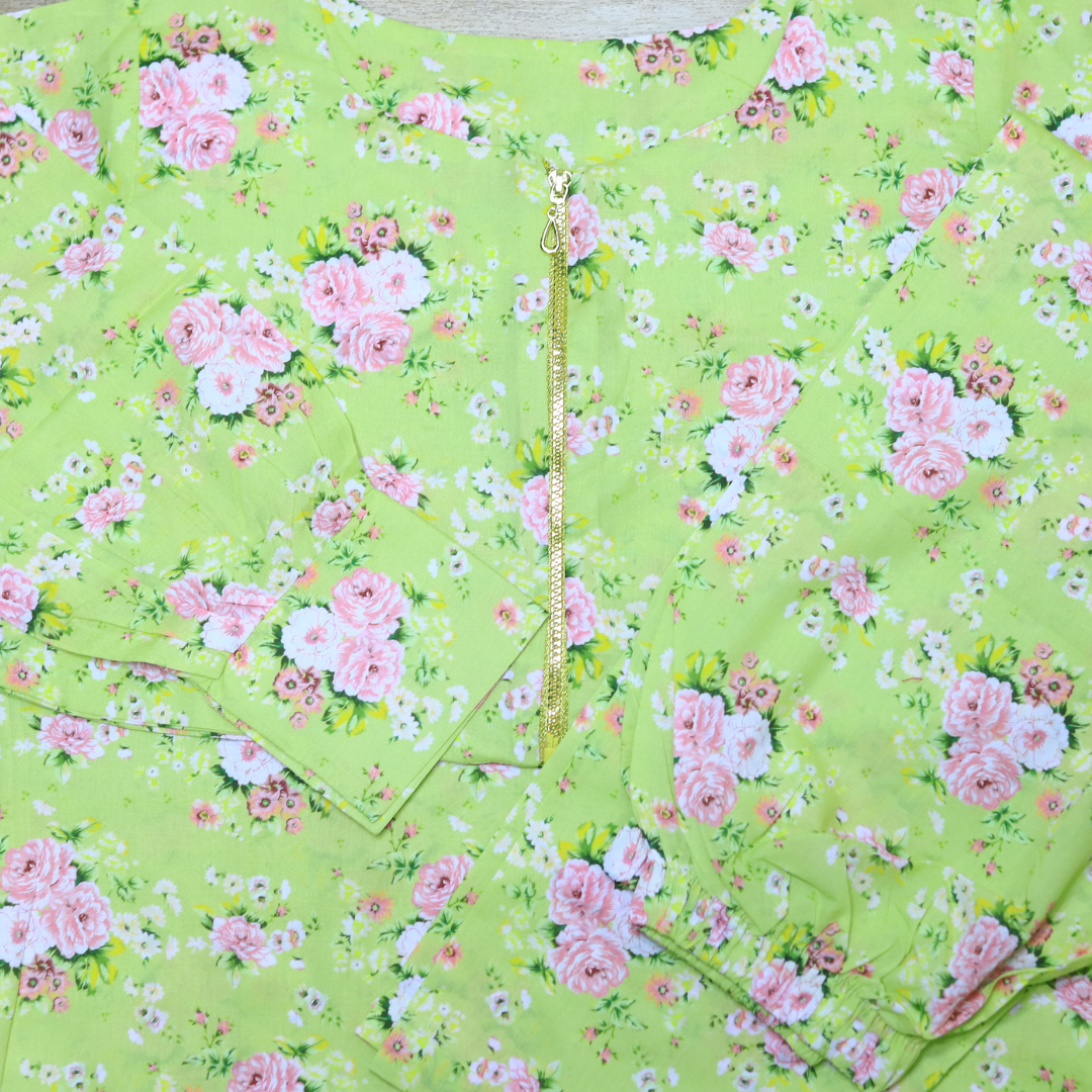 Spring Bloom Floral Stitched Suit