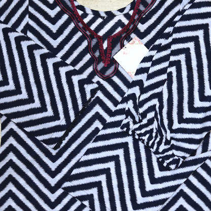 Midnight Chevron Embroidered Suit