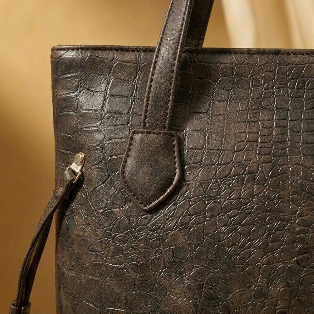 The Royal Croc-Embossed Shoulder Bag