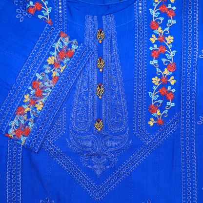 Royal Sapphire Embroidered Suit