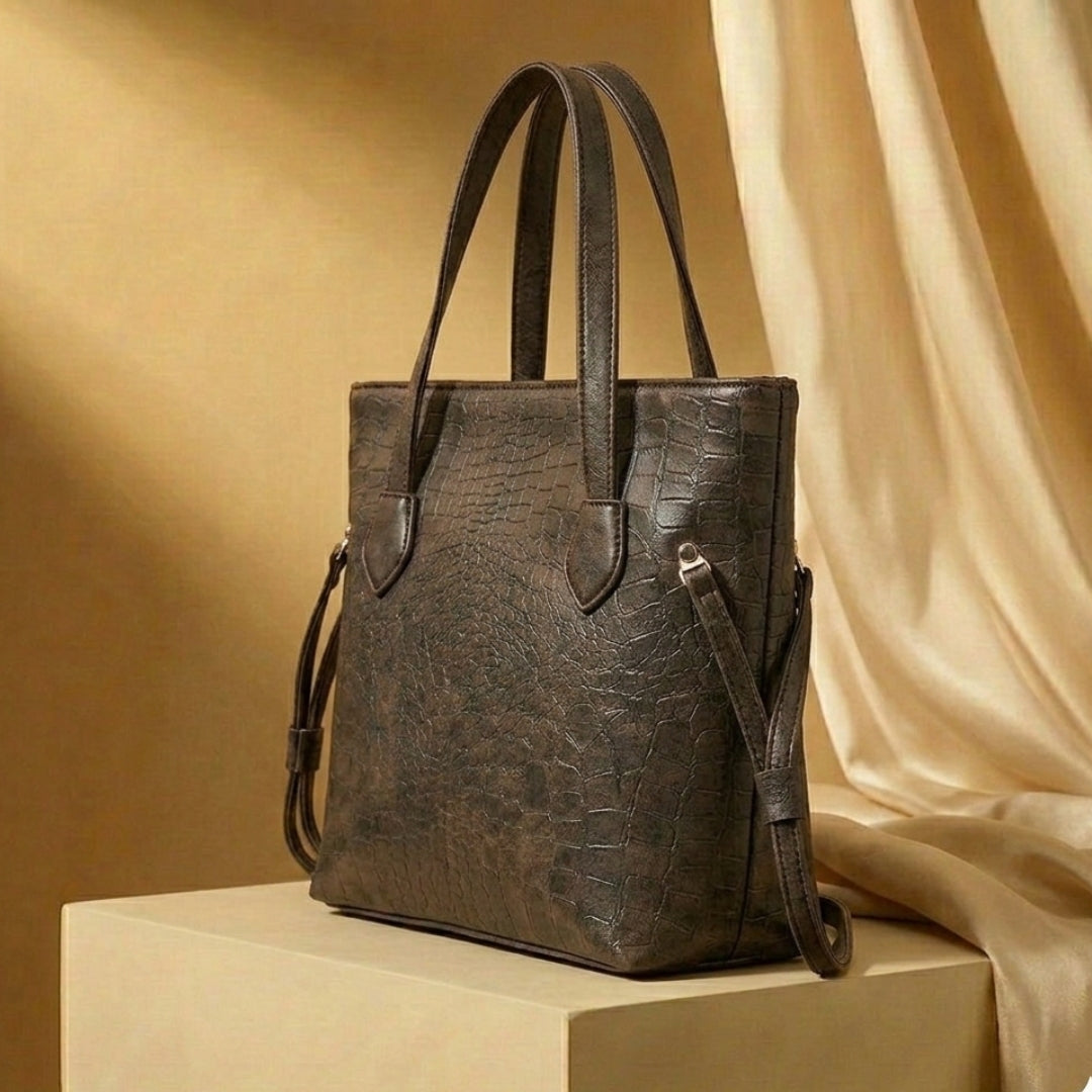 The Royal Croc-Embossed Shoulder Bag