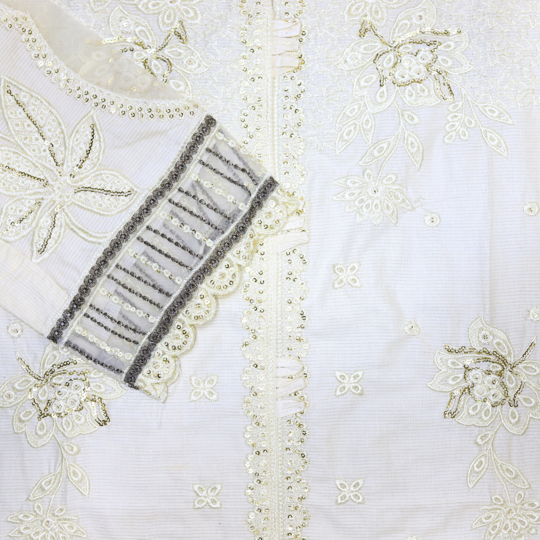 Ivory Elegance Embroidered Luxury Suit