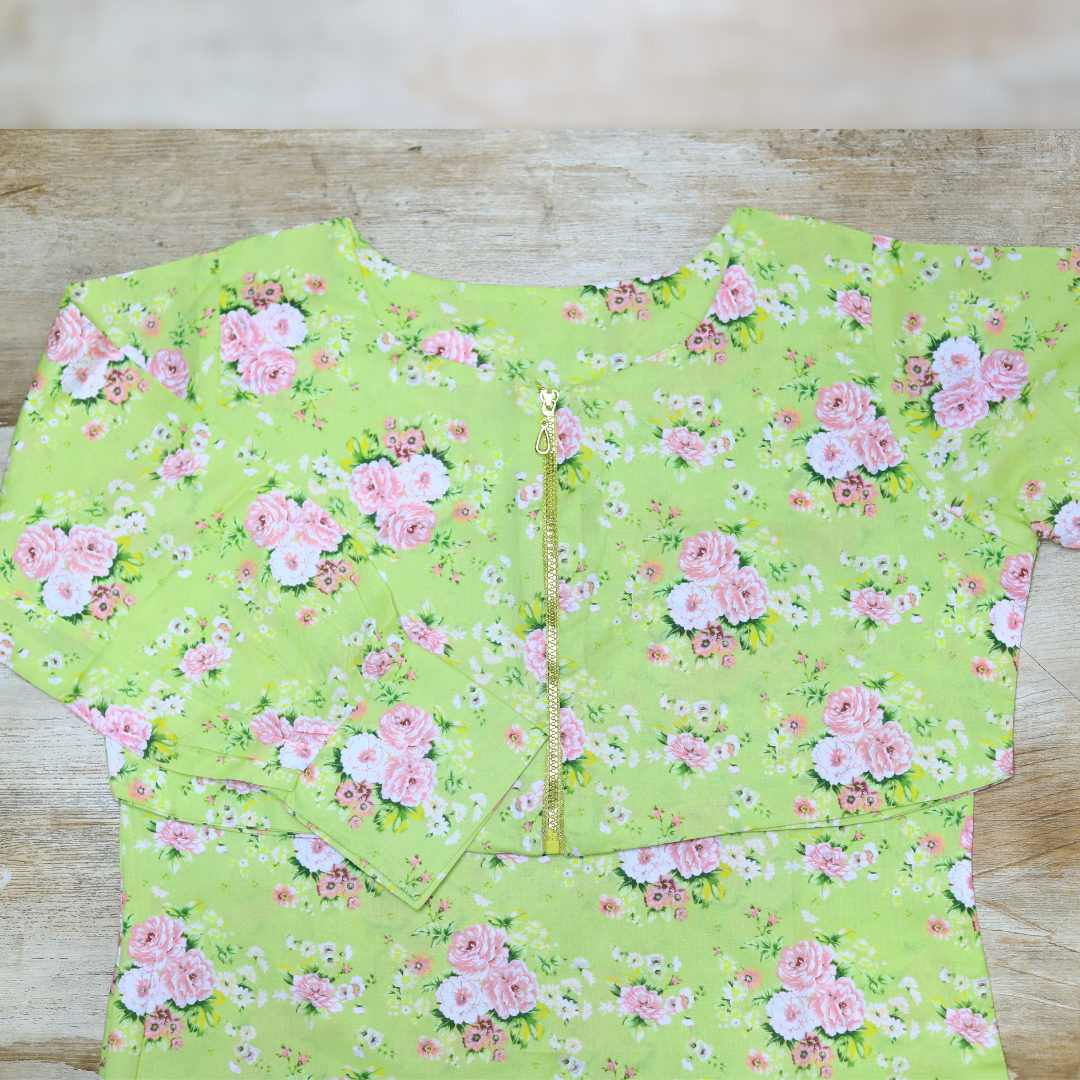 Spring Bloom Floral Stitched Suit