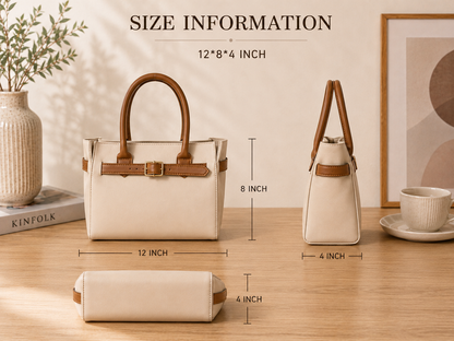 3-Piece Luxury Tote Bag Set for Women – Handbag, Crossbody Bag & Wallet