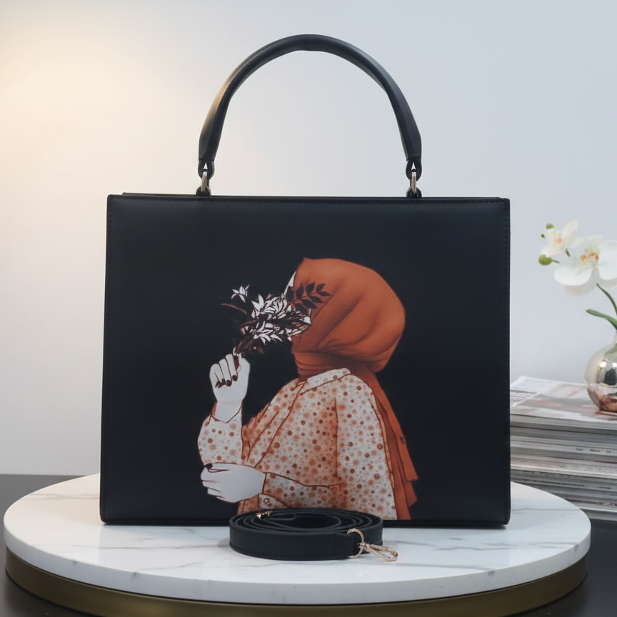 Elegant Modest Art Printed Tote Bag