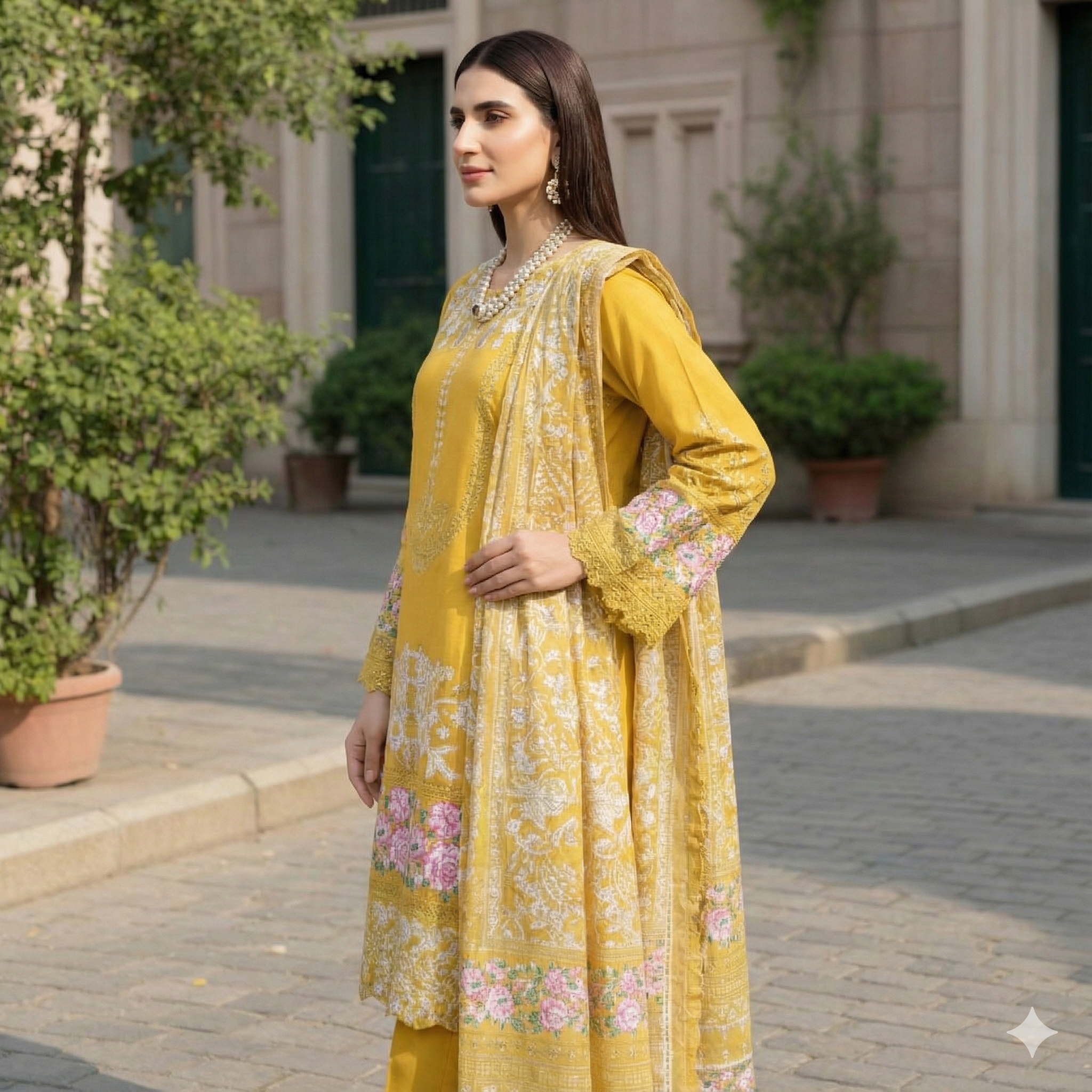 Premium Embroidered Khaddar 3-Piece Suit (ZOK-02907)