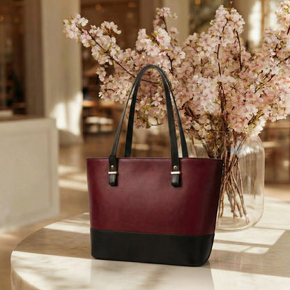 Elegant 3-Piece Two-Tone Handbag Set