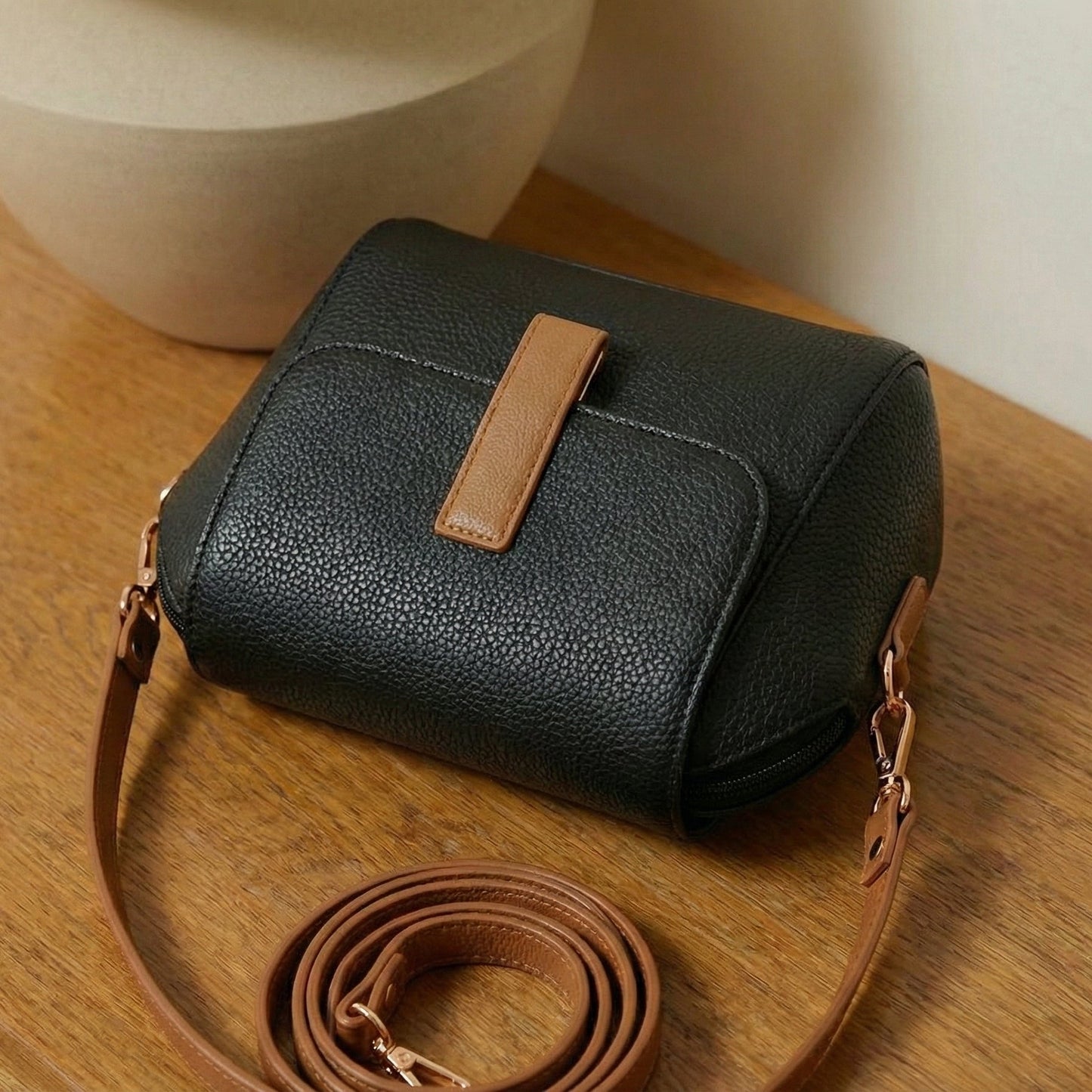 Modern Black Crossbody Bag