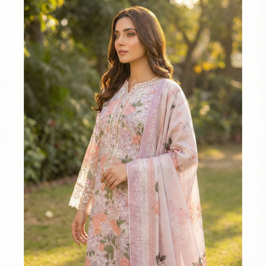 Stylish Brand-Inspired Golla Work Khaddar 3-Piece Suit (ZOK-02601)