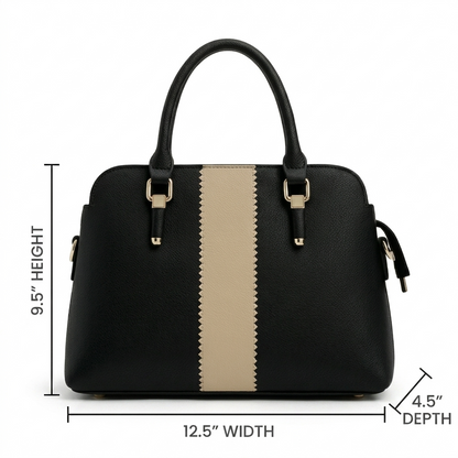 Modern Two-Tone Structured Satchel
