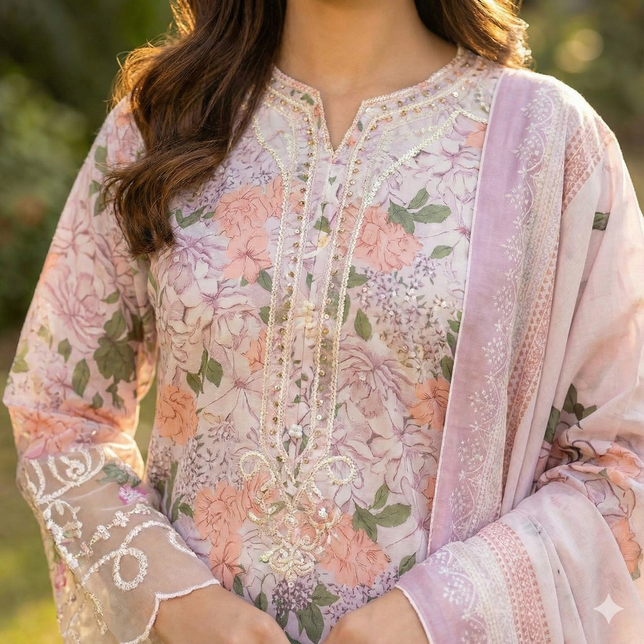 Stylish Brand-Inspired Golla Work Khaddar 3-Piece Suit (ZOK-02601)