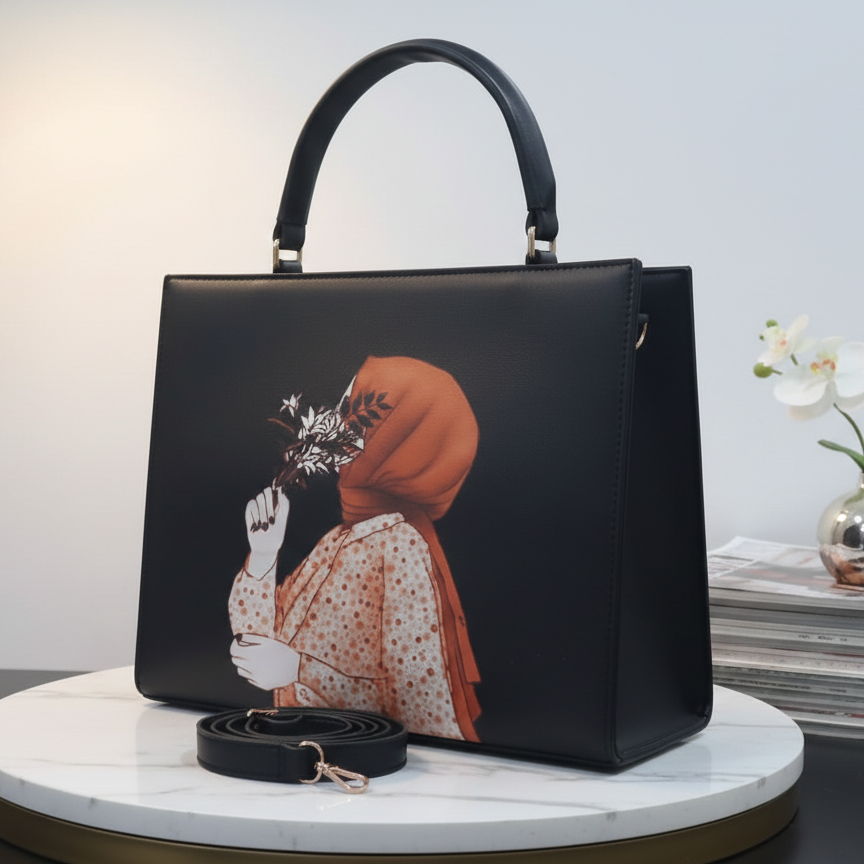 Elegant Modest Art Printed Tote Bag