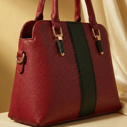 Modern Two-Tone Structured Satchel