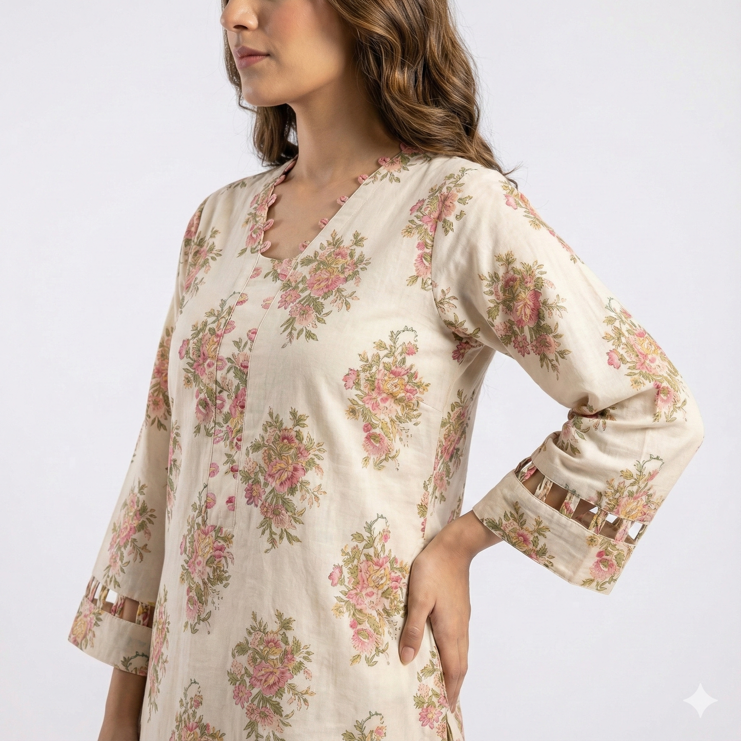 Elegant Brand Loop Style Khaddar-2 Piece Suit (ZOK-02102)