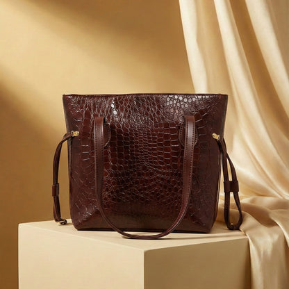 The Royal Croc-Embossed Shoulder Bag