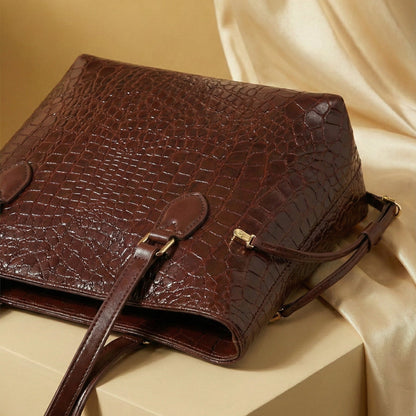The Royal Croc-Embossed Shoulder Bag