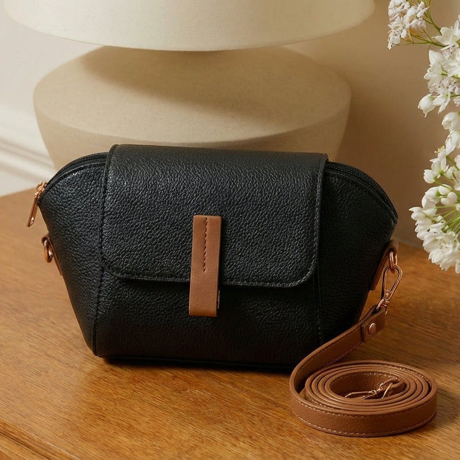 Modern Black Crossbody Bag