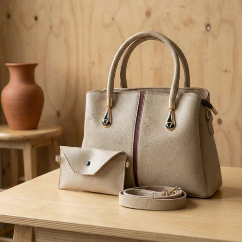 Elegant Structured Handbag & Wallet Set