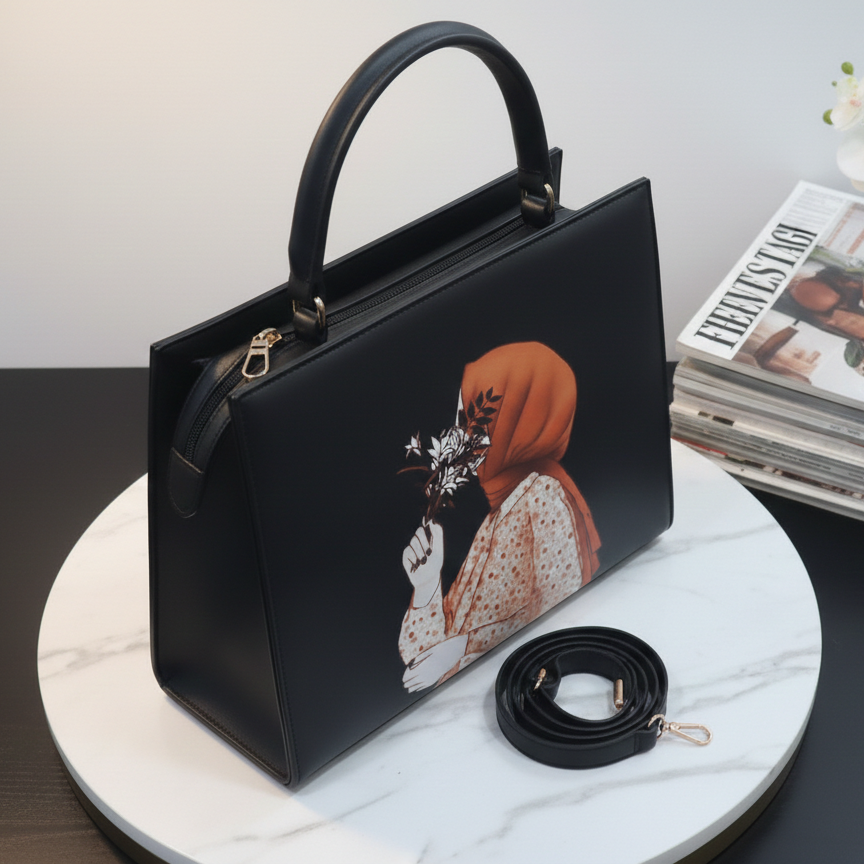 Elegant Modest Art Printed Tote Bag