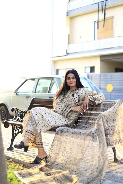 Stylish and Luxury Premium cotton lawn -3 Piece Suit (ZOK-0202)