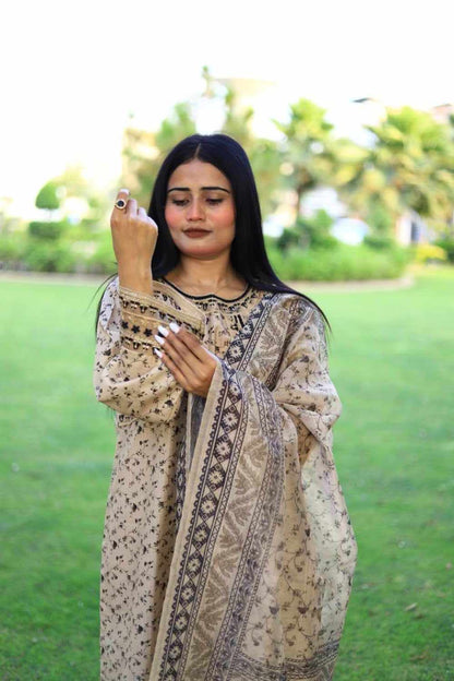 Stylish and Luxury Premium cotton lawn -3 Piece Suit (ZOK-0202)