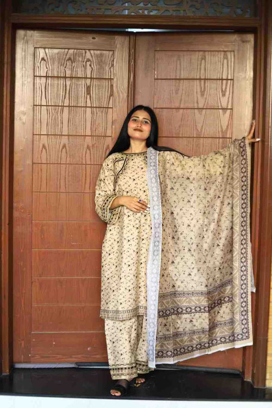 Stylish and Luxury Premium cotton lawn -3 Piece Suit (ZOK-0202)