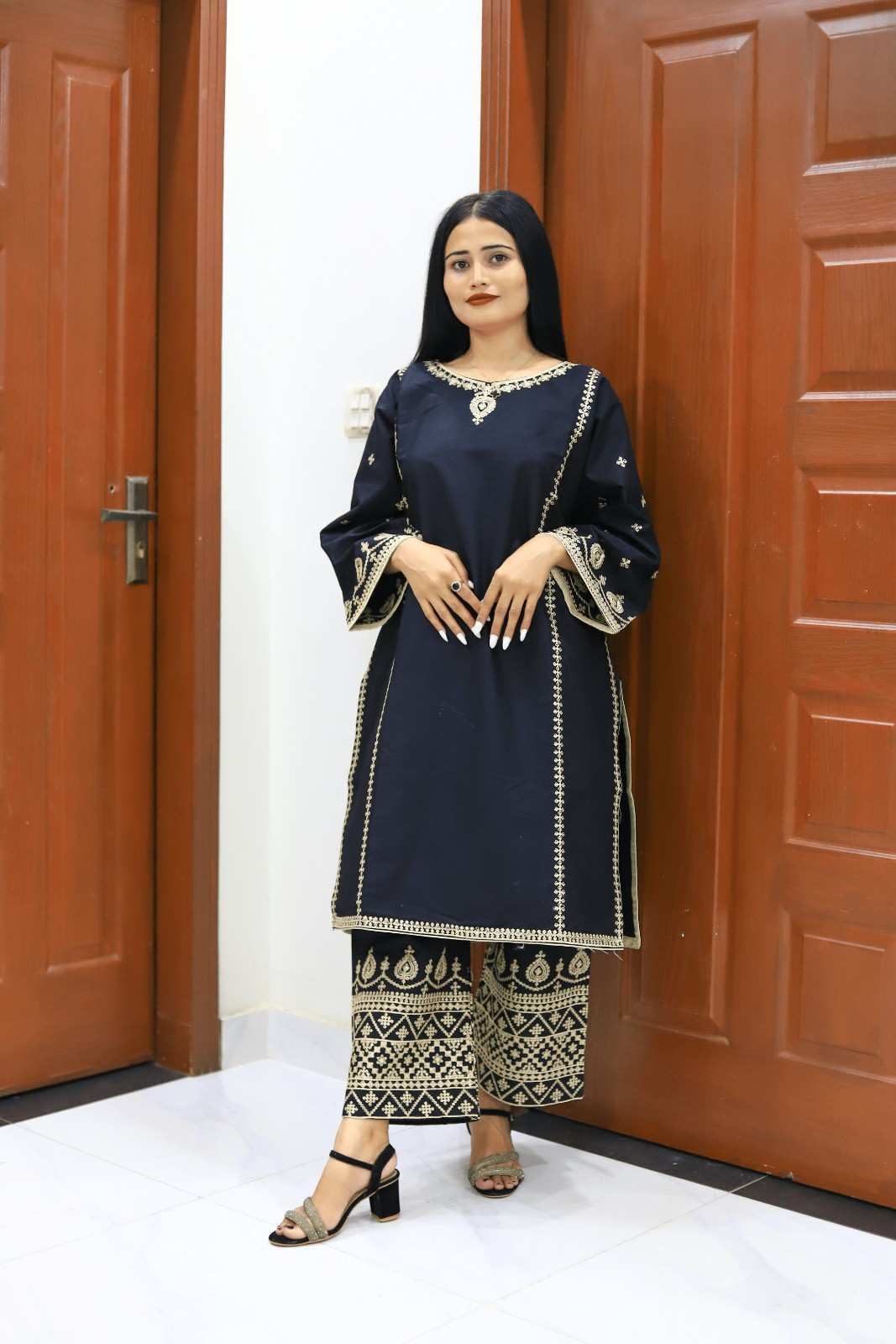 Stylish and Embroidered-3 Piece Suit (ZOK-01001)