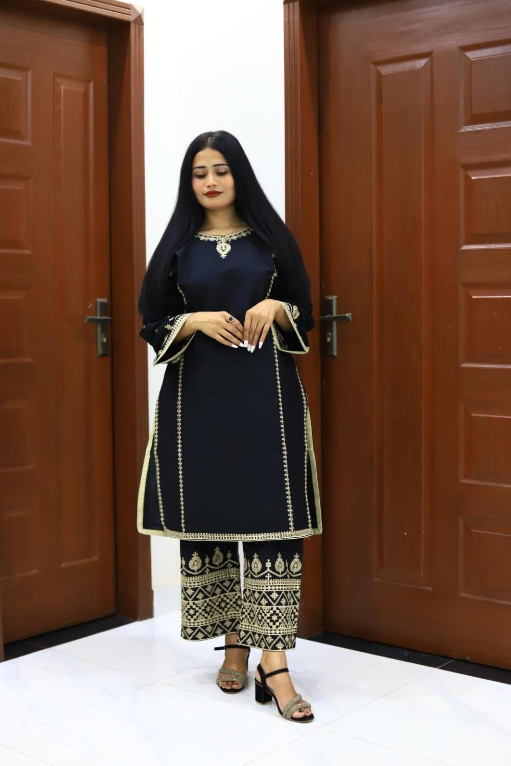 Stylish and Embroidered-3 Piece Suit (ZOK-01001)
