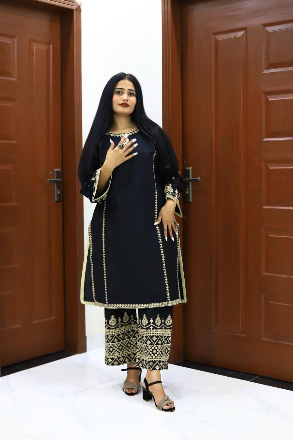 Stylish and Embroidered-3 Piece Suit (ZOK-01001)