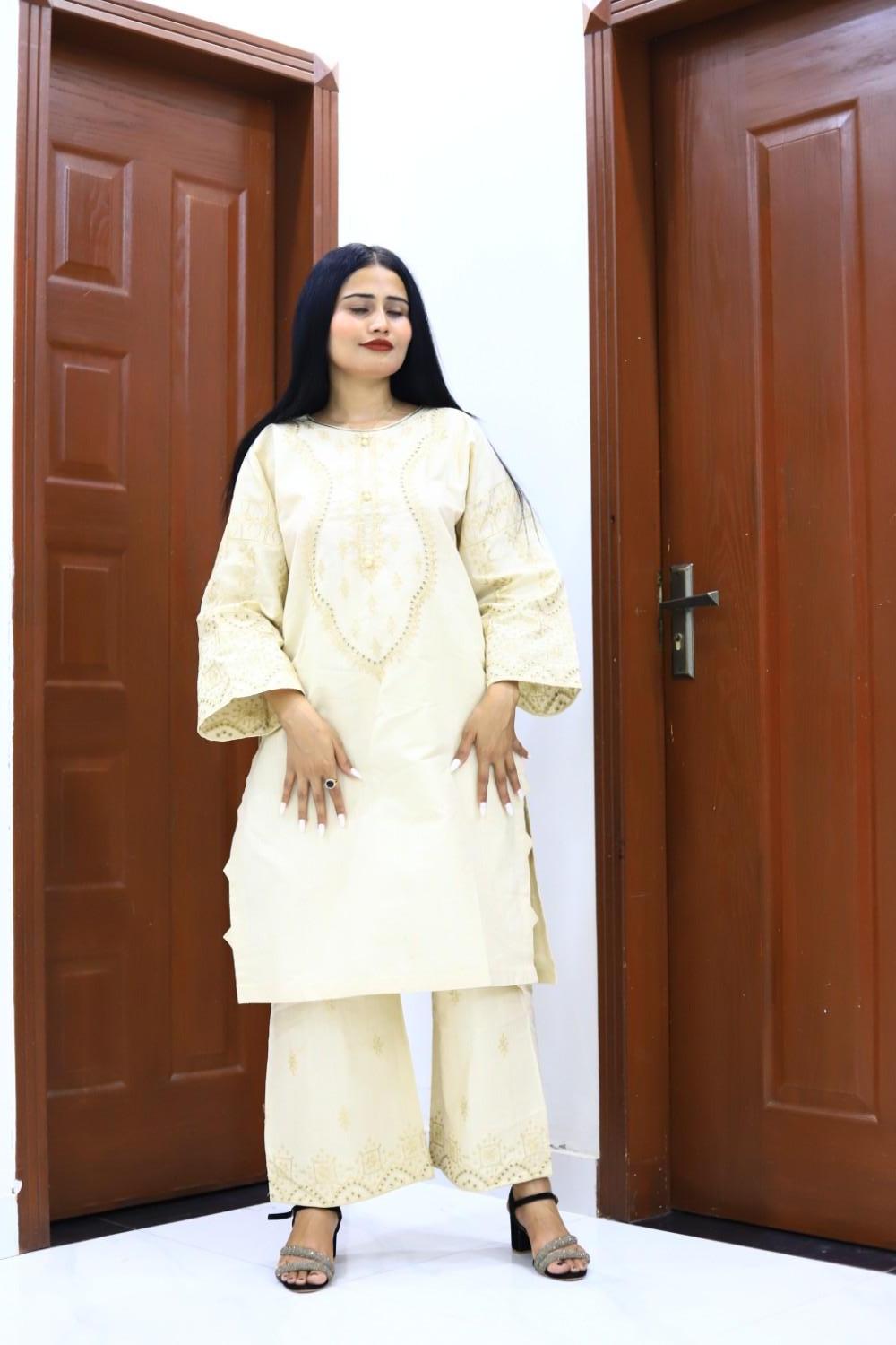 Classy and Stylish Cotton Lawn Embroidered-2 Piece Suit (ZOK-0601)