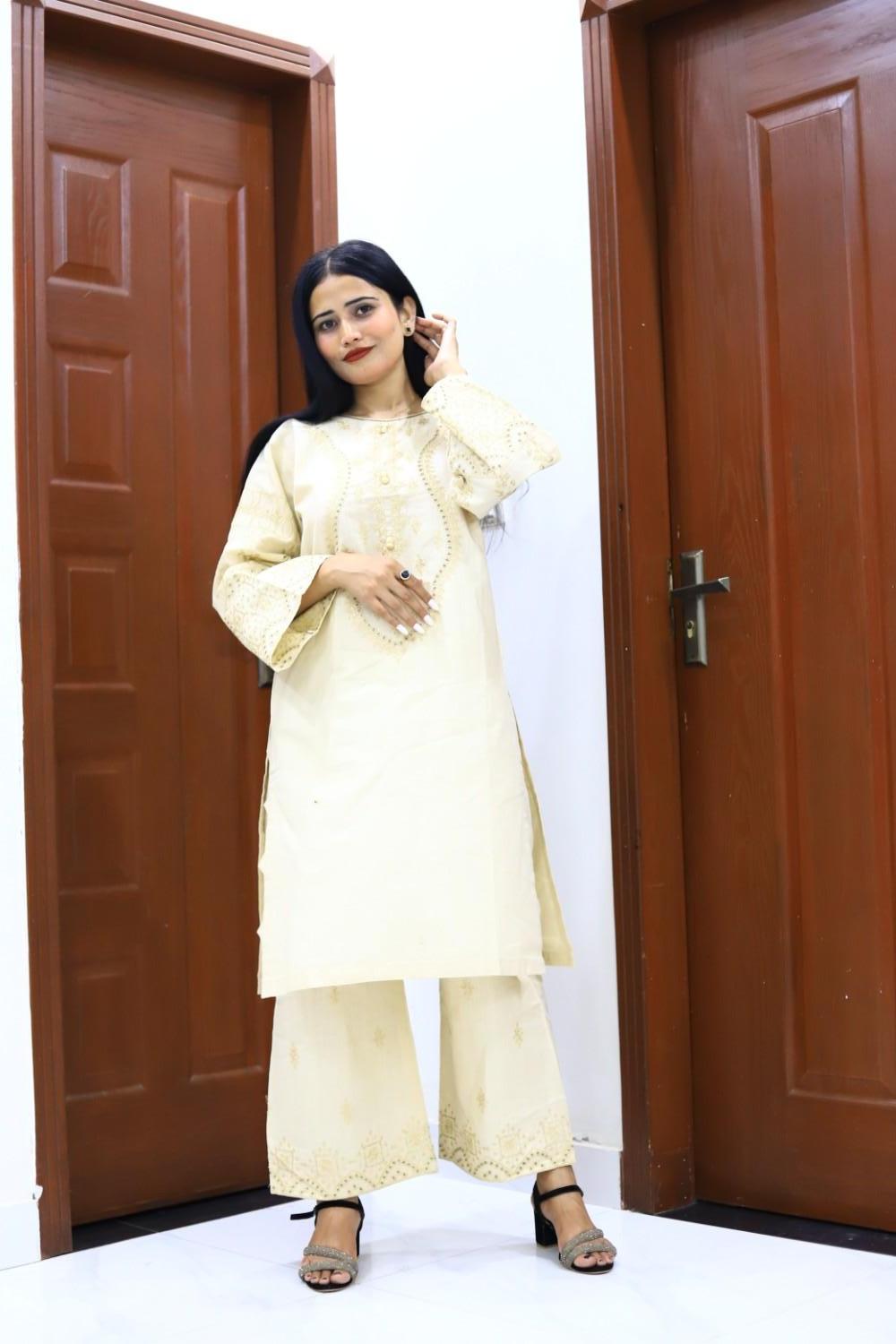 Classy and Stylish Cotton Lawn Embroidered-2 Piece Suit (ZOK-0601)