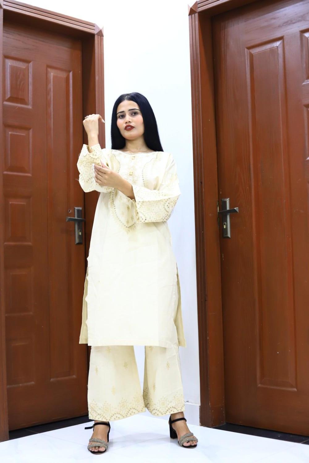 Classy and Stylish Cotton Lawn Embroidered-2 Piece Suit (ZOK-0601)