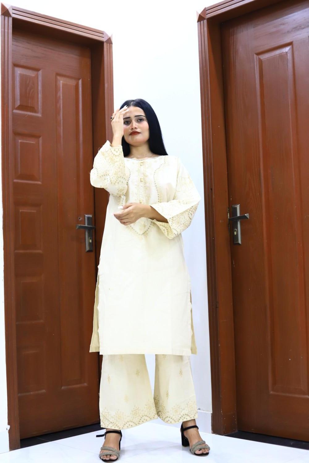 Classy and Stylish Cotton Lawn Embroidered-2 Piece Suit (ZOK-0601)