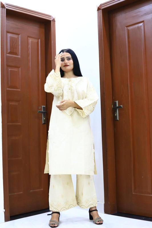 Classy and Stylish Cotton Lawn Embroidered-2 Piece Suit (ZOK-0601)