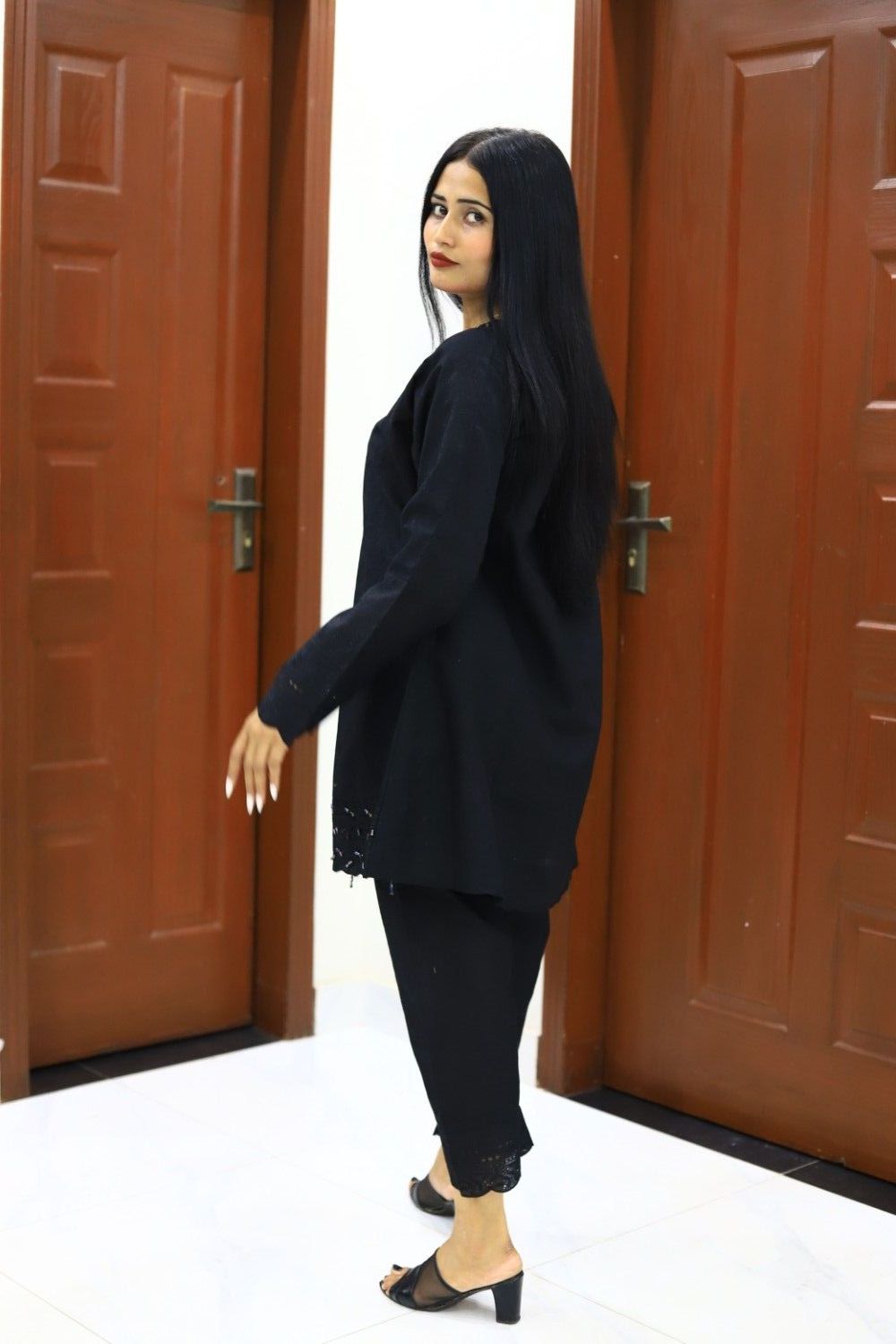 Smart and Stylish Cotton Bead Work-2 Piece Suit (ZOK-0401)