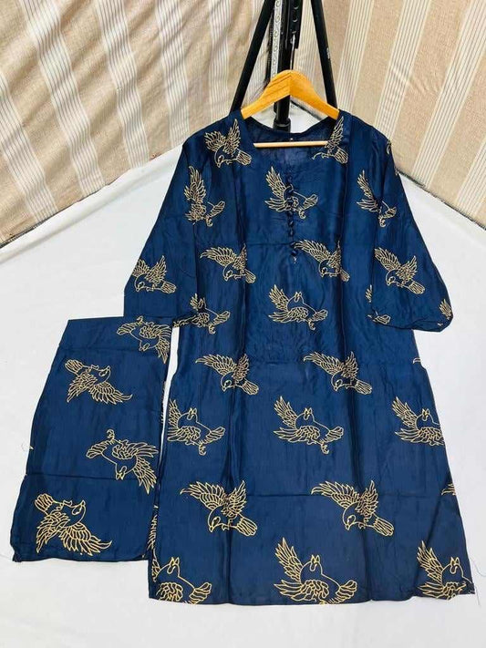 Block Print 2-Piece Suit – Sparrow Design (ZOK-0502)