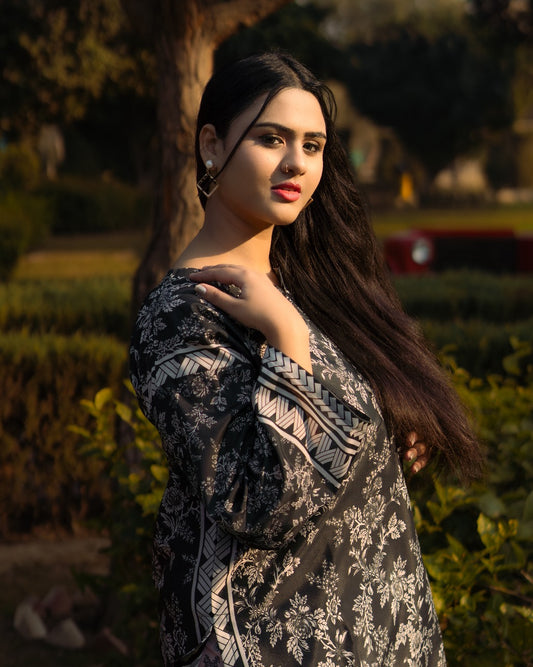 Summer Poly Lawn Digital Printed-2 Piece Suit (ZOK-01601)
