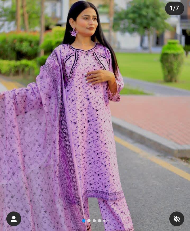 Stylish and Luxury Premium cotton lawn -3 Piece Suit (ZOK-0203)