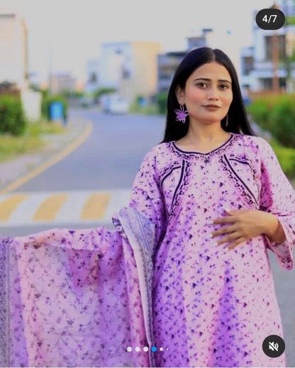 Stylish and Luxury Premium cotton lawn -3 Piece Suit (ZOK-0203)
