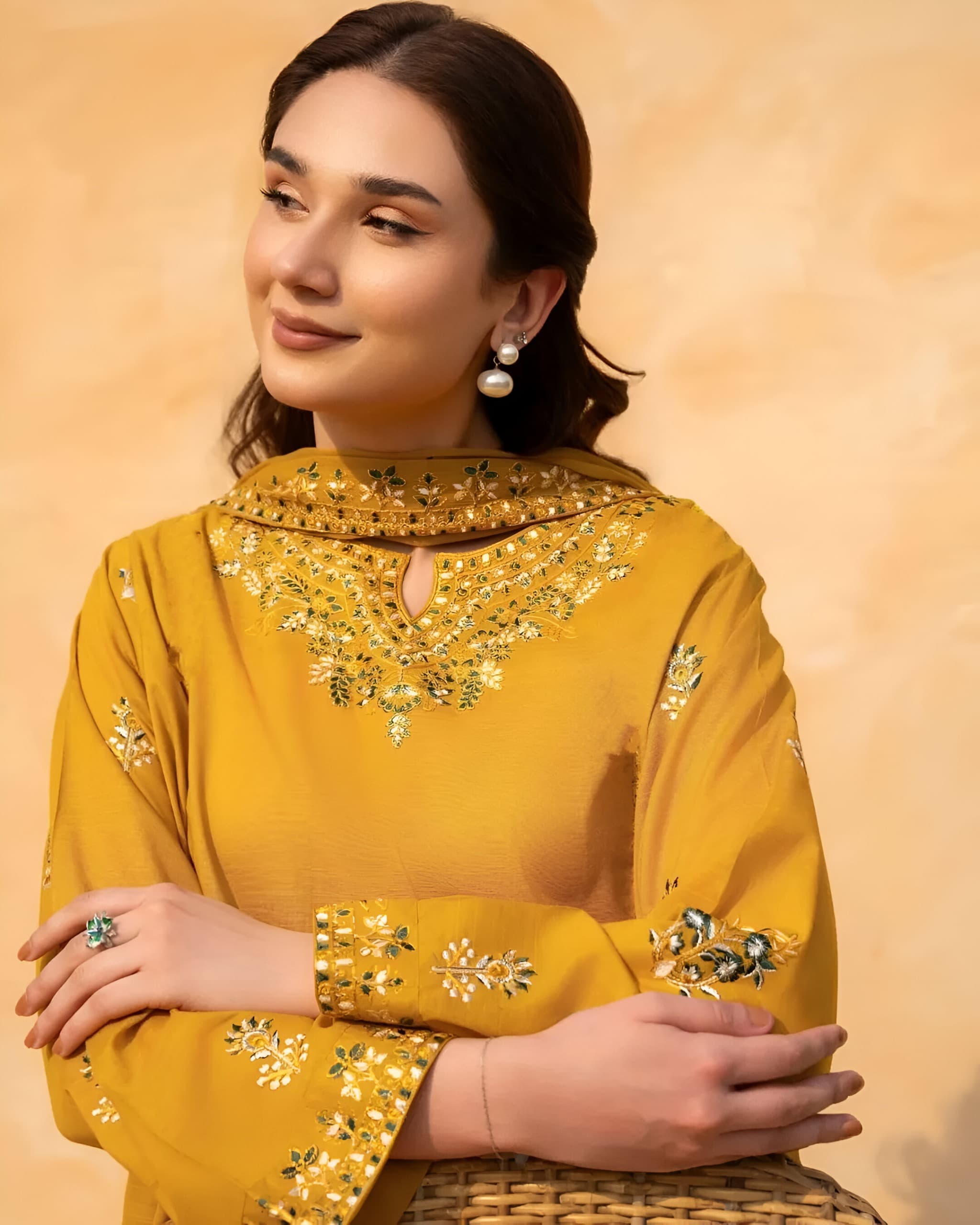 Sophisticated and Stylish Premium Cotton Embroidered -3 Piece Suit (ZOK-01501)