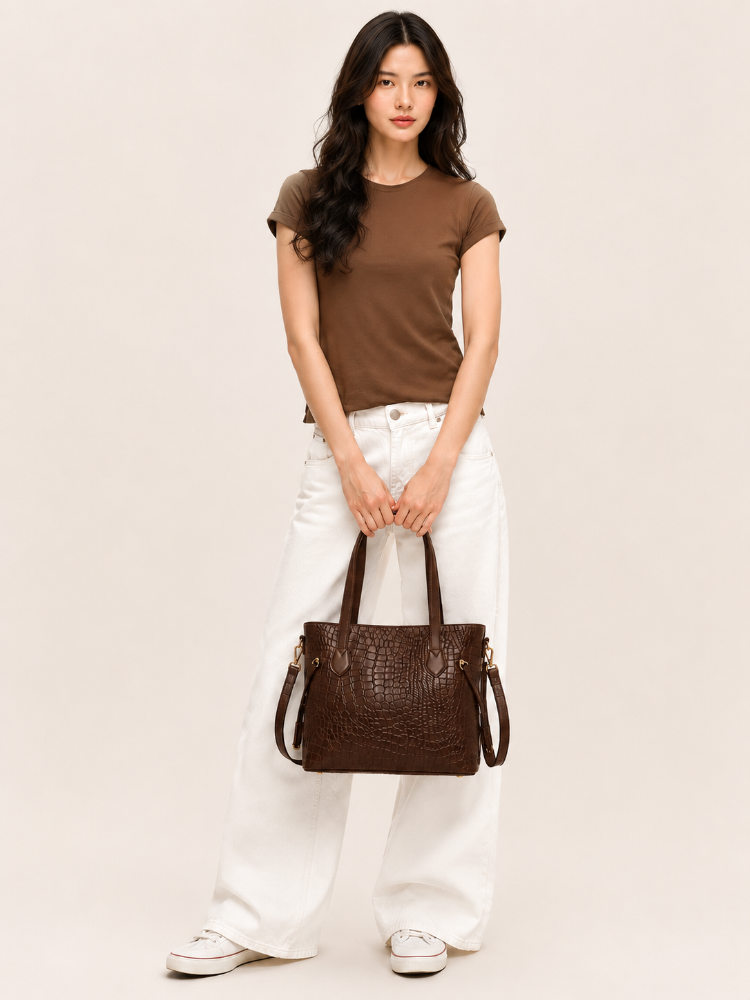 The Royal Croc-Embossed Shoulder Bag
