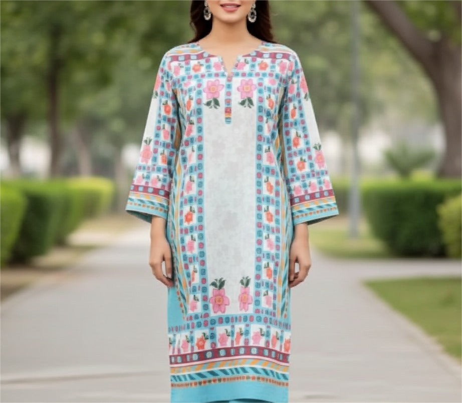 Modern Print Design Silk 2-Piece Suit (ZOK-02801)